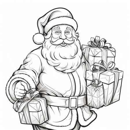 プレゼントを配るサンタクロース