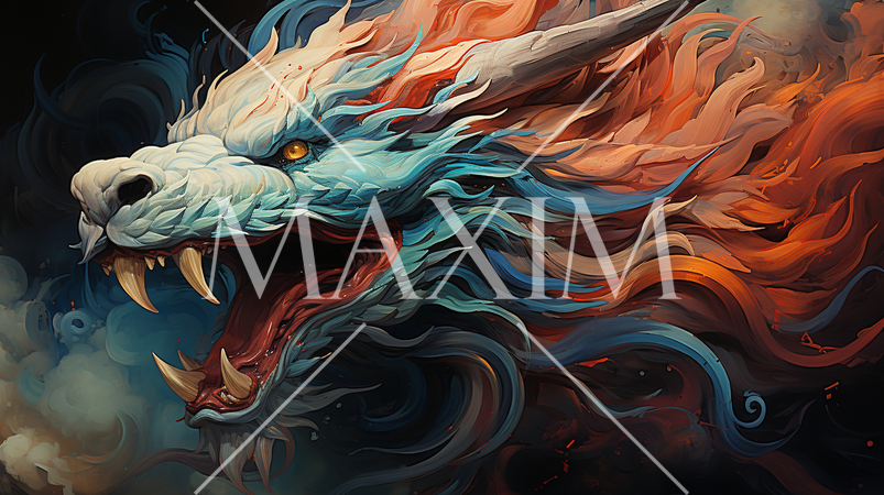 龍のキュービズム的な表現