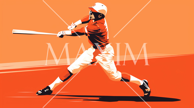 野球選手の打撃の瞬間