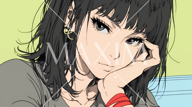 悪巧みをしている女性