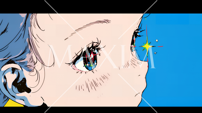 輝く瞳で見つめる好奇心旺盛な若い女性