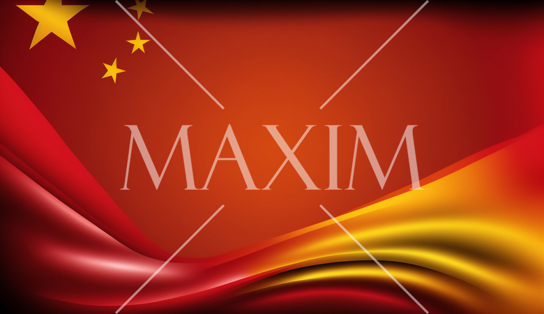 中国の国旗をモチーフにした背景