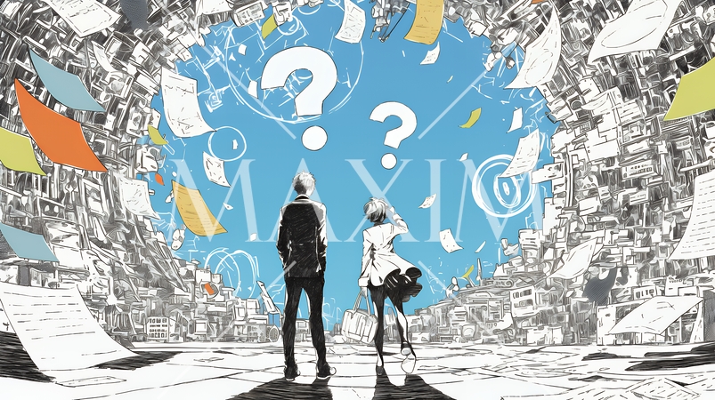 互いに相手の意見を十分に理解できないまま対話を続ける男女のビジネスパーソン