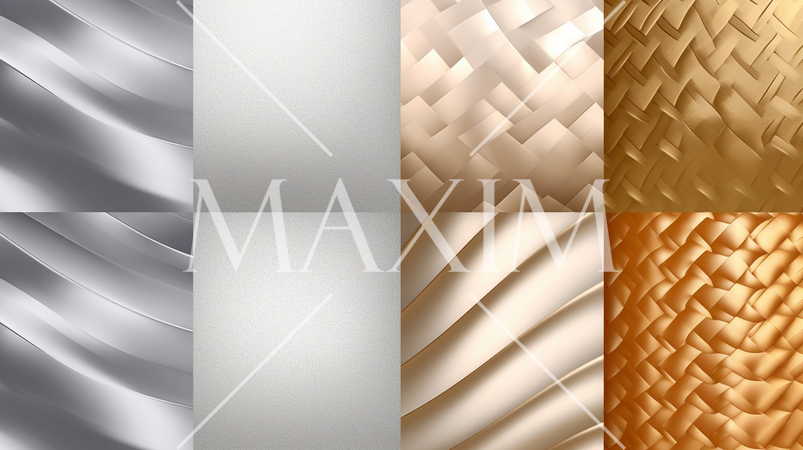 メタリックパッチワークテクスチャーの背景： メタリックな質感を持つテクスチャーでパッチワーク。