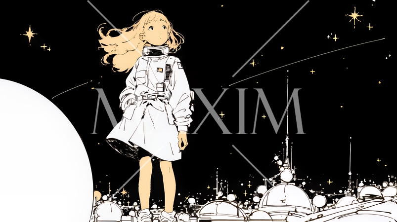 悟りの瞬間：人智では越えられない自然の摂理を知った瞬間（シンプルな色使い）