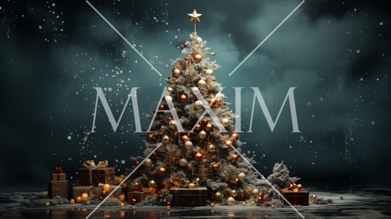 クリスマスツリー：シュールレアリズム的表現の背景画像