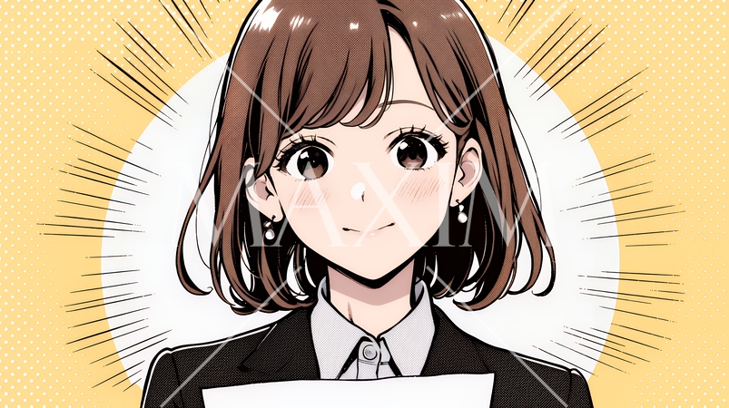 書類を確認するビジネスウーマン