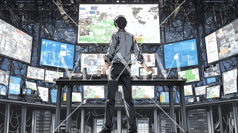 ビッグデータとAI：データ解析による洞察とデータセンターの役割のイメージ