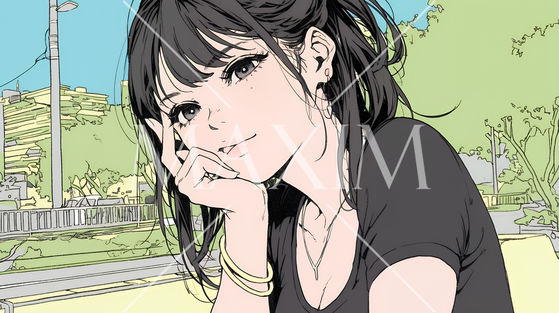 舌をちょっと出して（てへぺろ風）おどけている若い女性