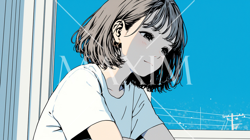 誰も理解してくれないとふてくされている女の子