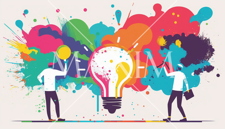 クリエイティブブレインストーミング：アーティスト、デザイナー、クリエイターのアイデア出し合い。8