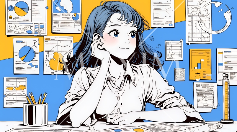 スキルアップで成長するビジネスパーソン｜自己研鑽とキャリア開発のコンセプトイラスト