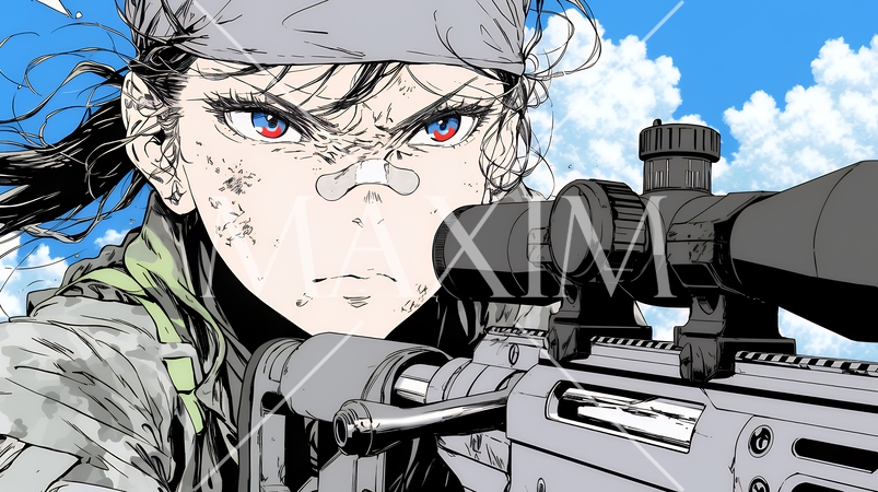 最前線で活躍している女性スナイパー（狙撃手）