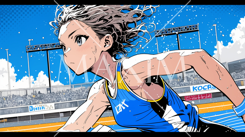 陸上女性アスリートの横顔