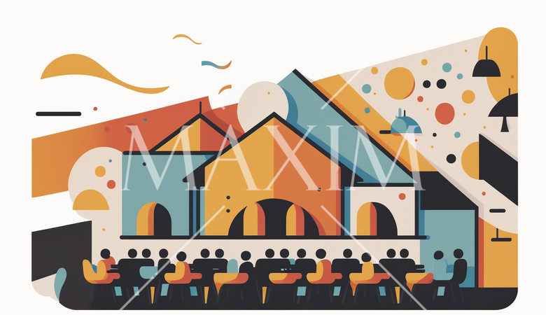 カンファレンスとイベント：業界カンファレンス、セミナー、トレードショー、展示会。