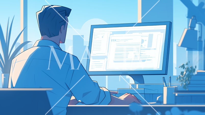 マーケティングデータなどの計量分析を行っているビジネスパーソン