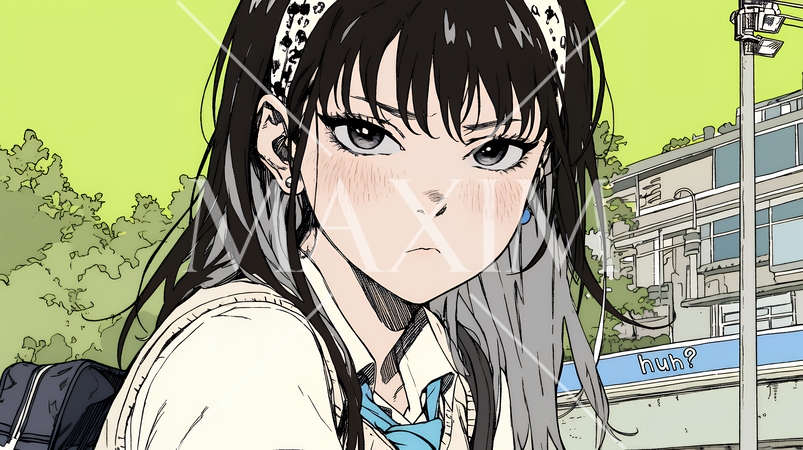 「はぁ？」と呆れた表情をしている女子高生