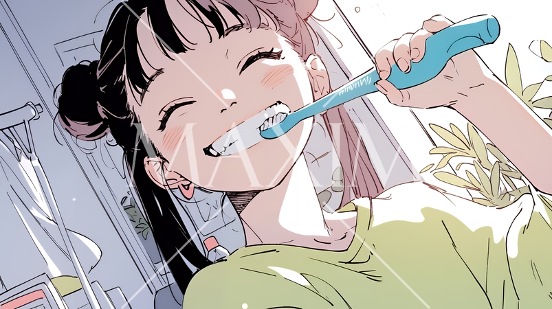 歯磨きは大事：歯磨きを習慣づけよう。虫歯予防週間用