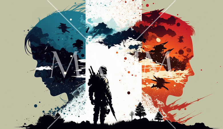 前線に赴く兵士のイメージ