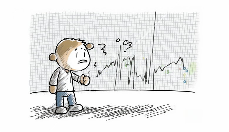 金網までグラフに見えてしまう初心者のデイトレーダー