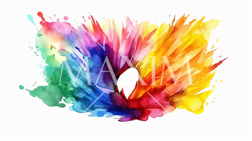 LGBT：シンボルマークの水彩画