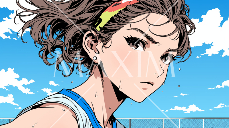 陸上女性アスリートの横顔