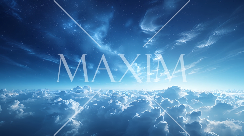 藍色の空と柔らかい積雲