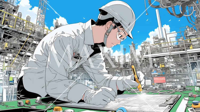 設備点検をする作業員