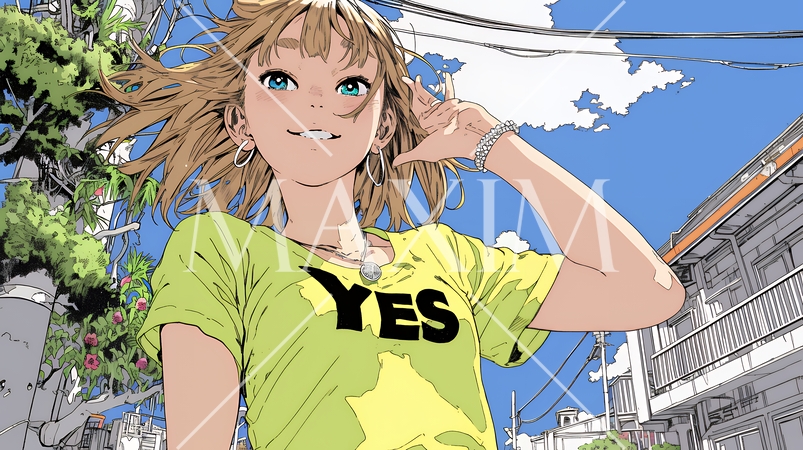 満面の笑みでYesと言っている若い女性