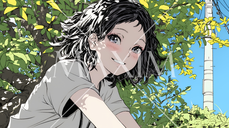 ポジティな気持ちが一杯で、笑顔一杯の若い女性：人と接するときに自然と微笑んだり、表情が柔らかい。