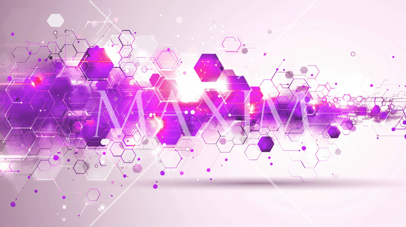 化学構造式のような幾何学的な模様の背景