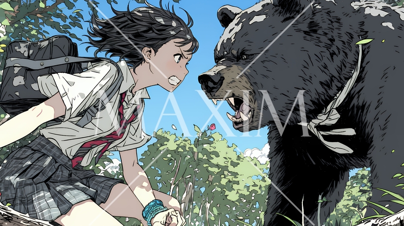 熊と戦う女子高生