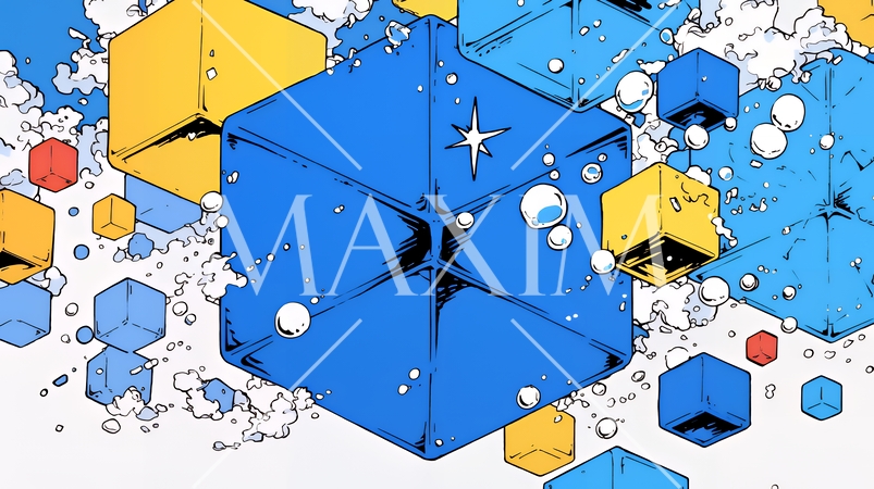 キュービックでジオメトリックな背景画像