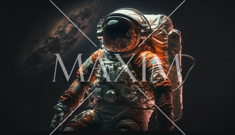 船外活動中の宇宙飛行士