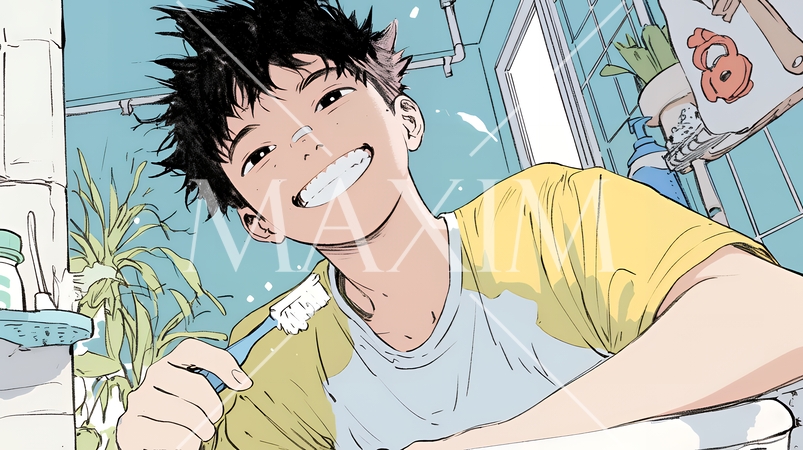 歯磨きは大事：歯磨きを習慣づけよう。虫歯予防週間用