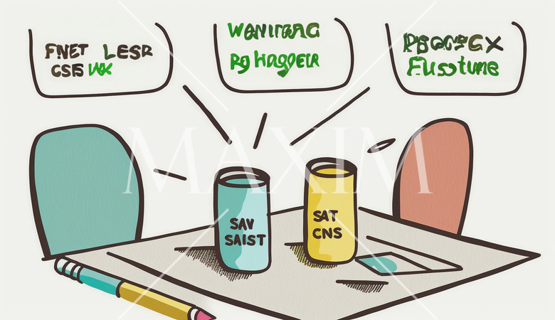 ビジネスストラテジー会議を開いている様子：戦略会議、企業のビジョン設定。