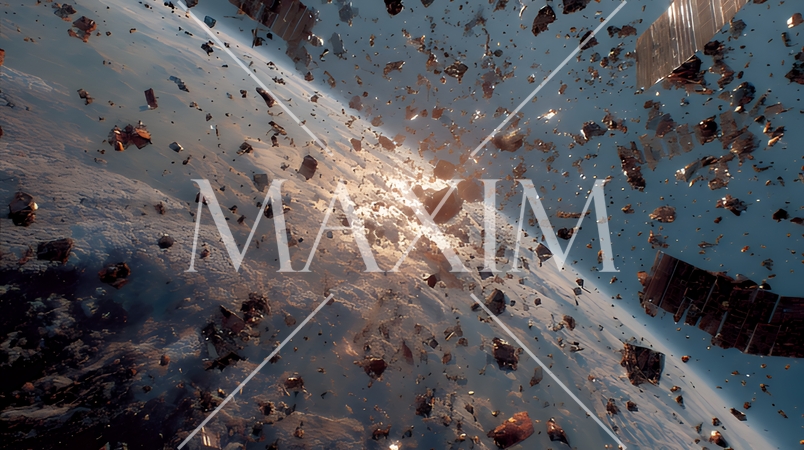 デブリと衝突して破損した人工衛星