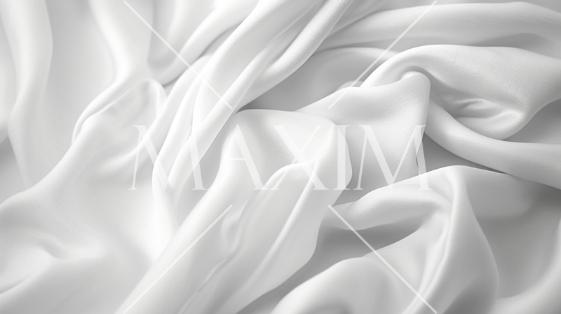 しわの寄った白いシルクの背景画像：精緻CG画像