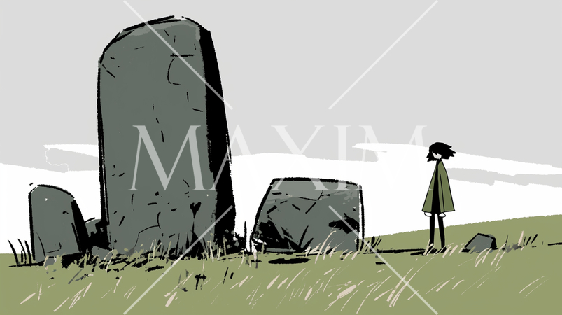 歴女の夏休み：夏休みを利用して遺跡巡りをしている若い女性