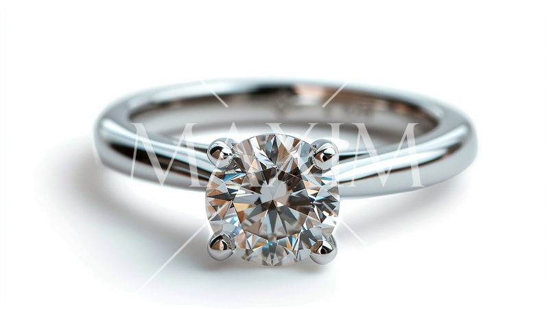 ダイヤのエンゲージリング・プラチナ台（精緻cg）