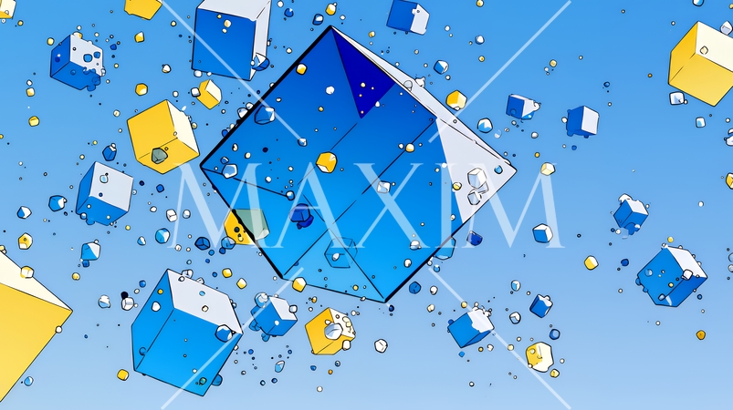 キュービックでジオメトリックな背景画像