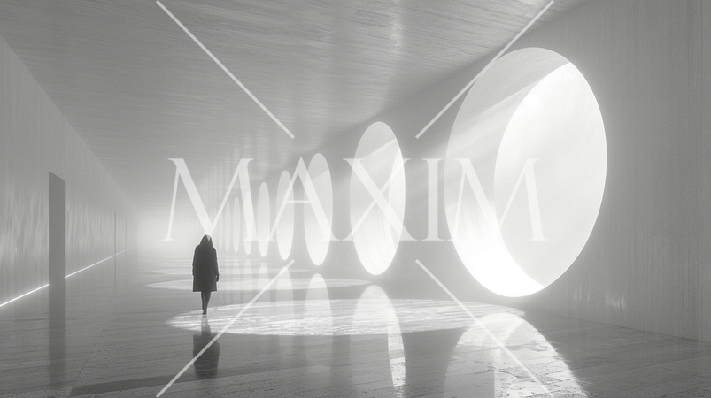 「永遠：eternity」をテーマにしたミニマリズムなイメージ