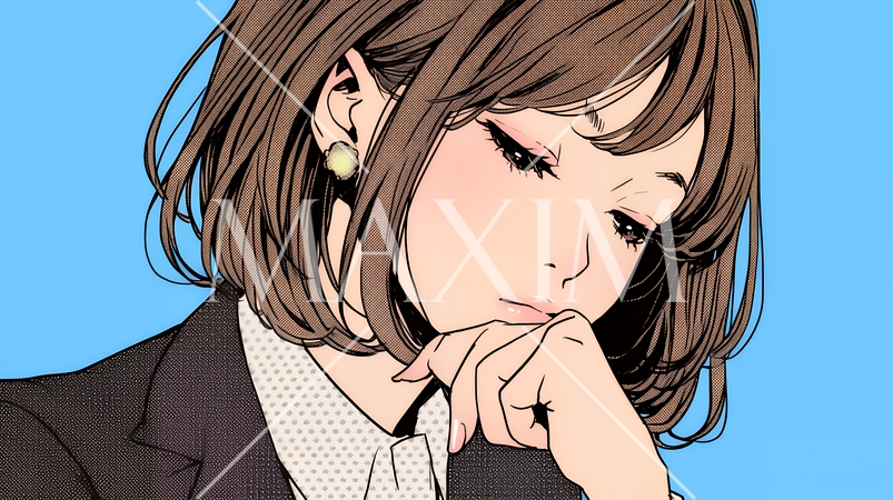 迷いに囚われ、決断できないビジネスウーマン