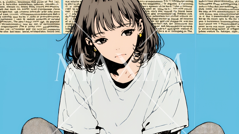 ため息をついている若い女性