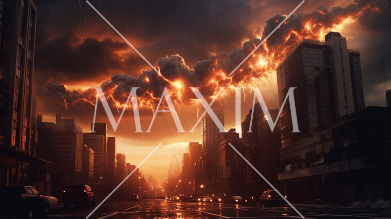 宇宙からの侵略者が大都市上空にやってきた