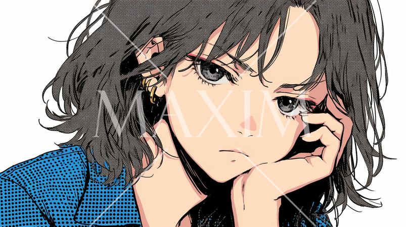 憎々しい目でにらみつけてくる若い女性