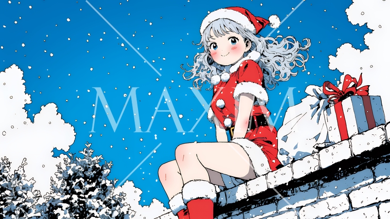 女性のサンタクロース（サンタのコスプレイヤー）