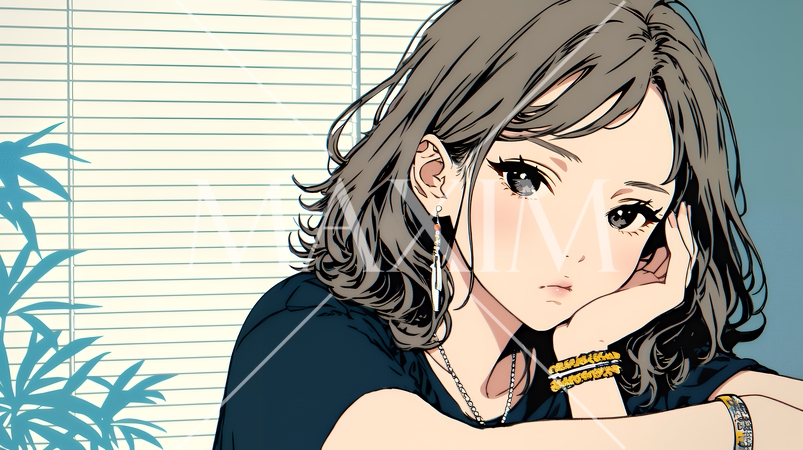 「ふん！」という表情でそっぽを向いている若い女性