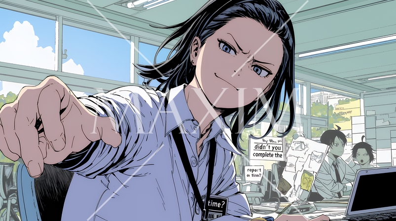 ミスした部下を叱責している上司