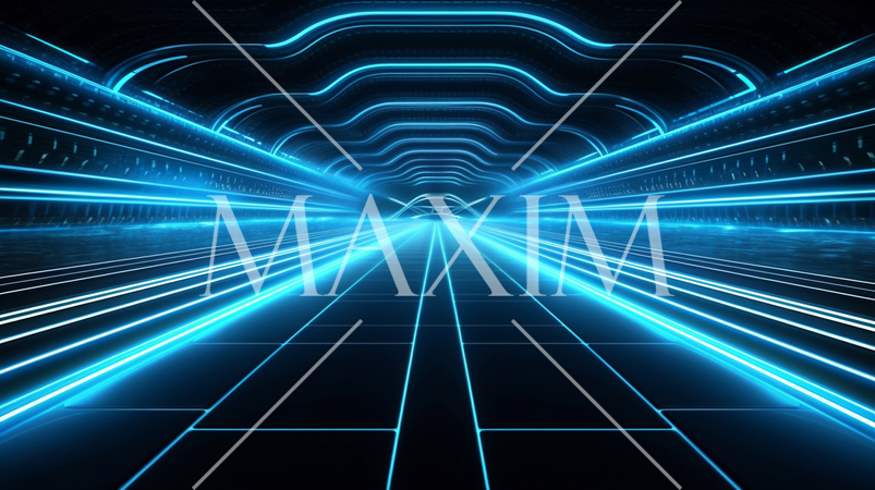 電脳世界でレースをしているイメージ背景画像：精緻CG画像